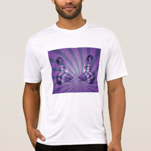 Camiseta Borboleta Abstrato roxa com Asas Radiantes
