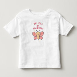 Camiseta Borboleta Acredite em Si Mesma – Linda Menina Pequ