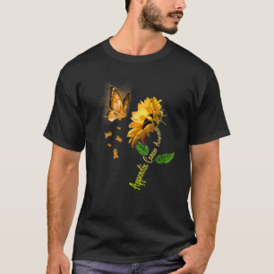 Camiseta Borboleta Advertência aos Canceres de girassol