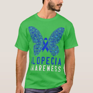 Camiseta Borboleta Alopecia Azul AA Fita Suprimento