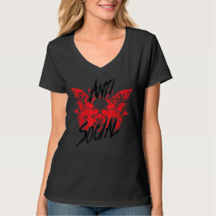 Camiseta Borboleta Anti-Social Para O Introdução 2