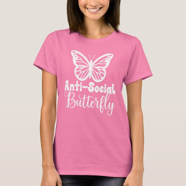 Camiseta Borboleta antissocial (Frente)