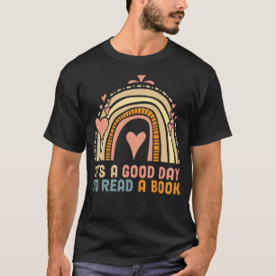 Camiseta Borboleta Arco-Íris Groovy É um bom dia para ler u