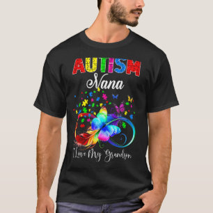 Camiseta Borboleta Autismo Vovó Eu Amo Meu Neto Apoio A