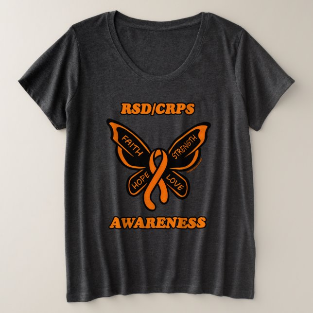 Camiseta Borboleta/Awareness...RSD/CRPS (Frente do Design)