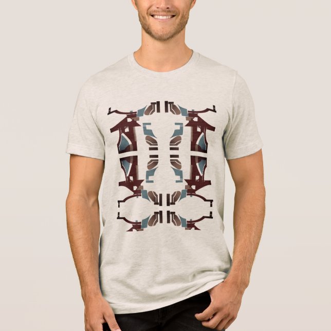 Camiseta Borboleta Azul Abstrato Mediterrâneo Sudoeste (Frente)