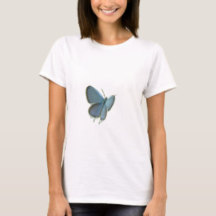 Camiseta Borboleta Azul De Altura Oriental