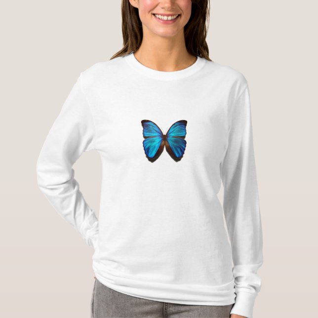 Camiseta Borboleta azul de Morpho (Frente)