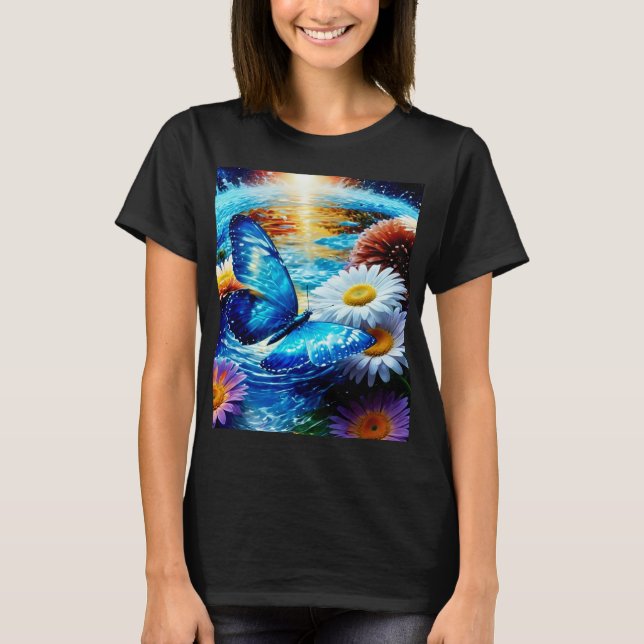 Camiseta Borboleta Azul e Visitas (Frente)