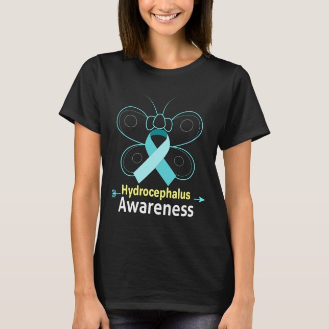 Camiseta Borboleta Azul-Fita Hidrocefalia Awarenes (Frente)