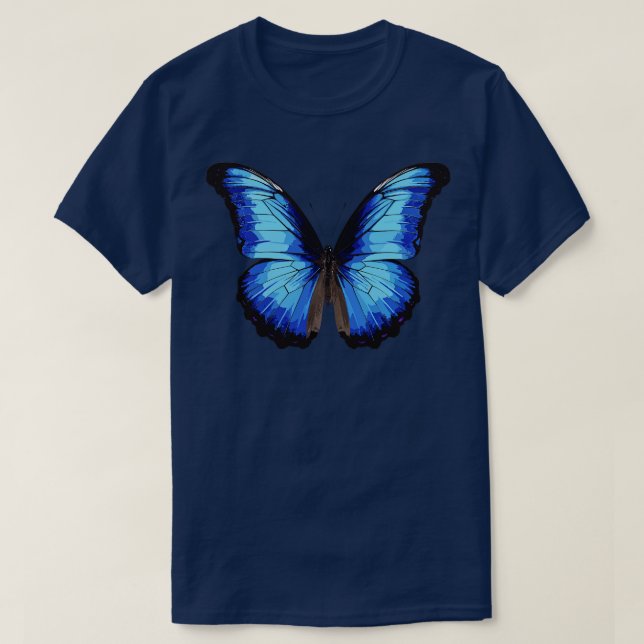 Camiseta Borboleta Azul Morpho 11 (Frente do Design)