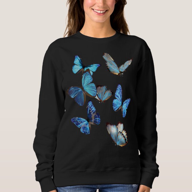 Camiseta Borboleta Azul Morpho Enxames Lepidoptera Entomolo (Frente)