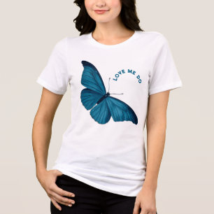 Camiseta Borboleta Azul Morpho Me Ama