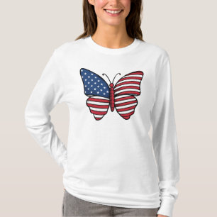 Camiseta Borboleta Bandeira EUA Sublimação-62614