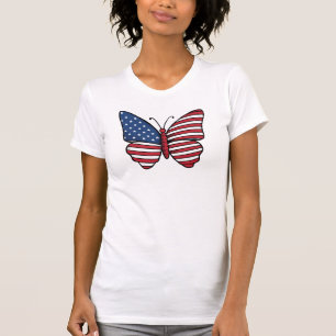 Camiseta Borboleta Bandeira EUA Sublimação-62614