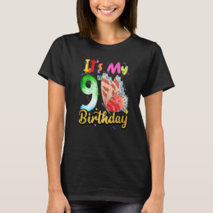Camiseta Borboleta Birthday Girl Princesa 9º Bumbum de aniv