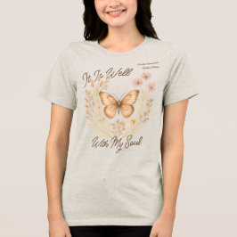 Camiseta Borboleta Boho Personalizada "Está Bem Com A Minha