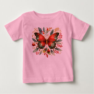 Camiseta Borboleta Botânica Elegante   Natureza Floral de L