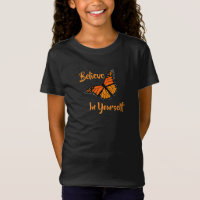 Borboleta Brilhante Laranja e Monarca Preta