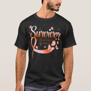 Camiseta Borboleta Cancer de rim de sobrevivência