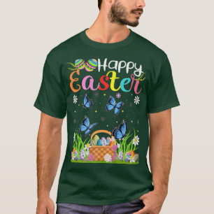 Camiseta Borboleta Coelhinha Ovo Caçando Borboleta Engraçad