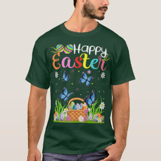 Camiseta Borboleta Coelhinha Ovo Caçando Borboleta Engraçad