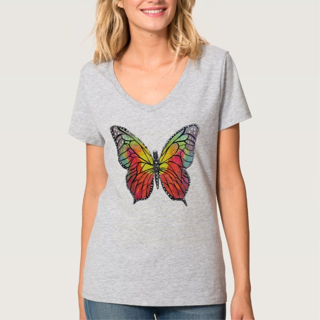 Camiseta Borboleta Colorida (Frente)