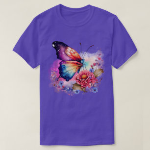 Camiseta Borboleta Colorida e Unisex Floral