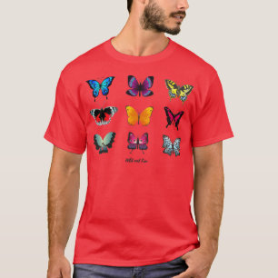 Camiseta Borboleta Colorida Selvagem e Livre
