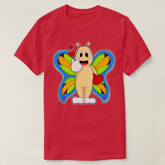 Camiseta Borboleta com Coração 1 (Frente do Design)