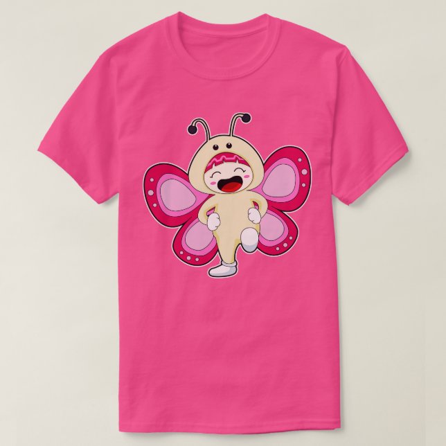 Camiseta Borboleta Com Costume (Frente do Design)