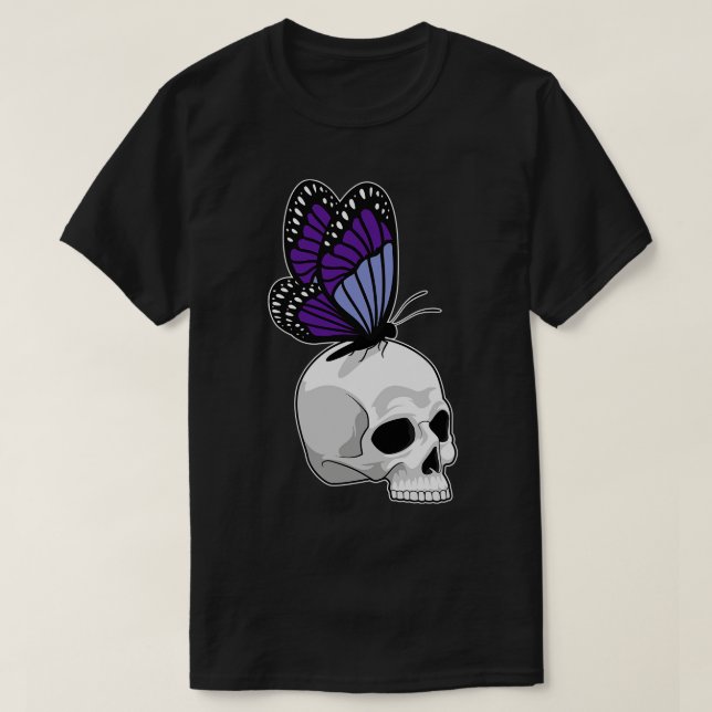 Camiseta Borboleta com crânio (Frente do Design)
