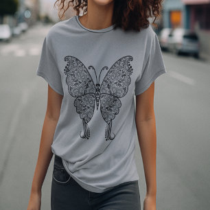 Camiseta Borboleta com estilo boho