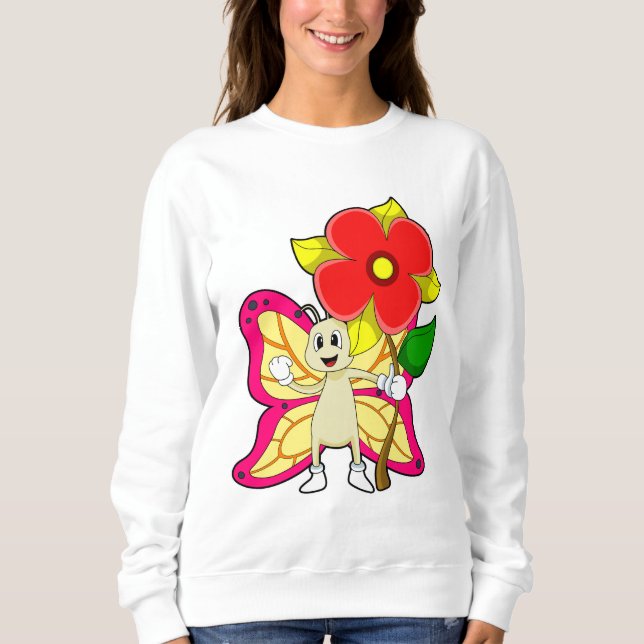 Camiseta Borboleta com Flor (Frente)