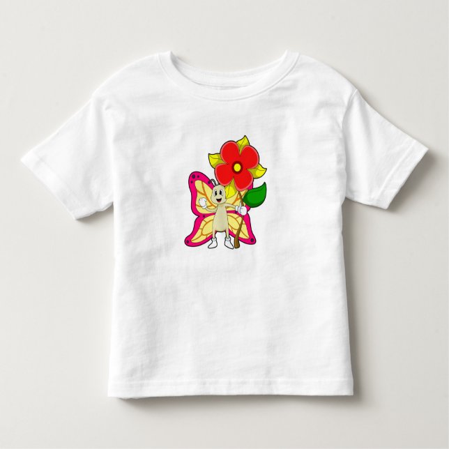 Camiseta Borboleta com Flor (Frente)