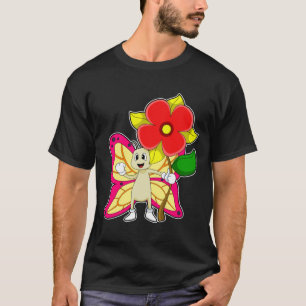Camiseta Borboleta com Flor