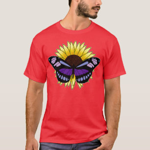 Camiseta Borboleta com girassol