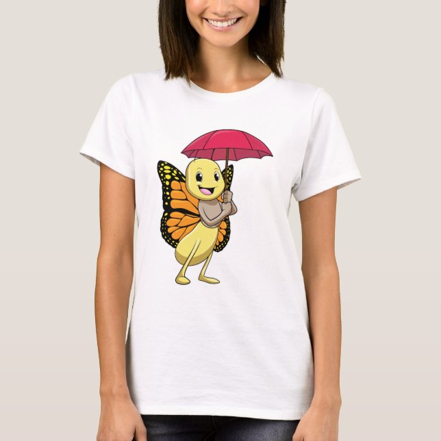 Camiseta Borboleta com guarda-chuva (Frente)