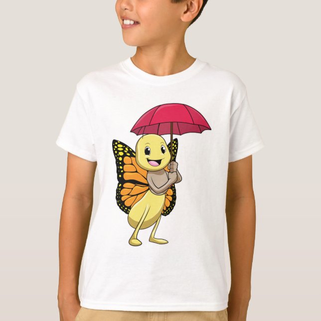 Camiseta Borboleta com guarda-chuva (Frente)