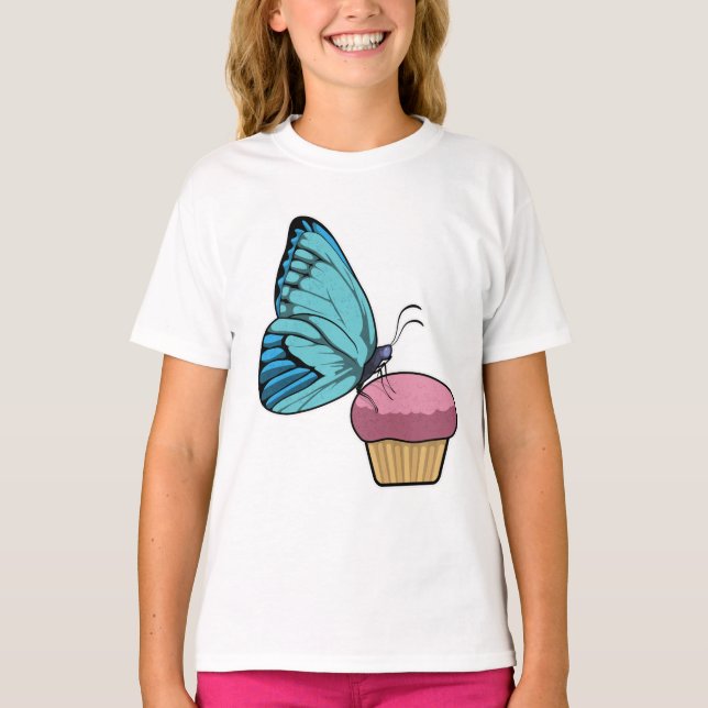 Camiseta Borboleta com Muffin (Frente)