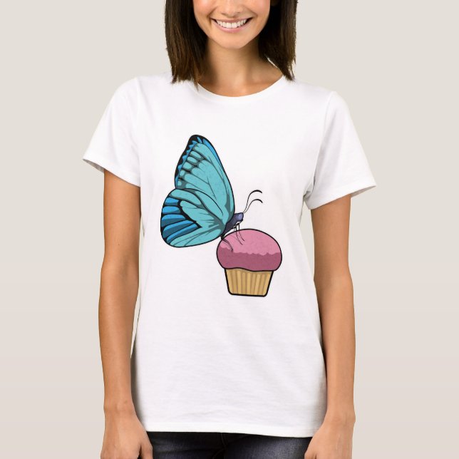 Camiseta Borboleta com Muffin (Frente)