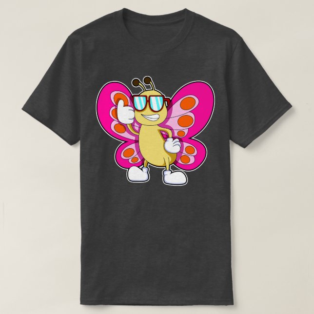 Camiseta Borboleta com óculos escuros (Frente do Design)