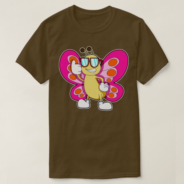 Camiseta Borboleta com óculos escuros (Frente do Design)