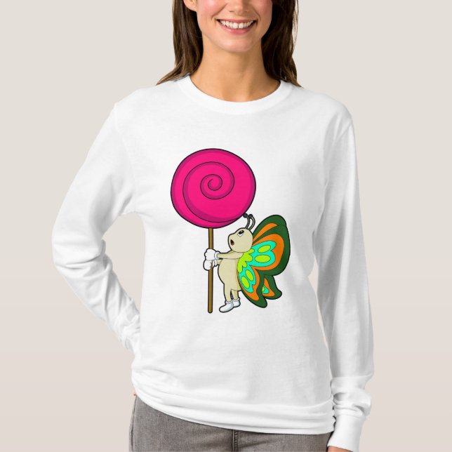 Camiseta Borboleta com pirulito (Frente)