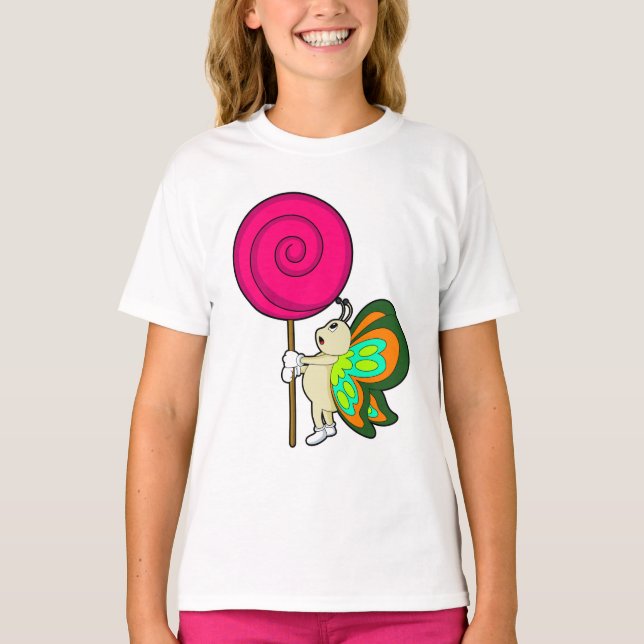 Camiseta Borboleta com pirulito (Frente)