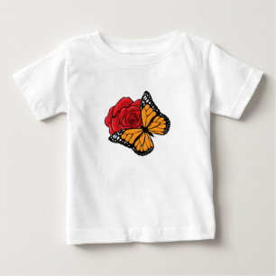 Camiseta Borboleta com Rosa