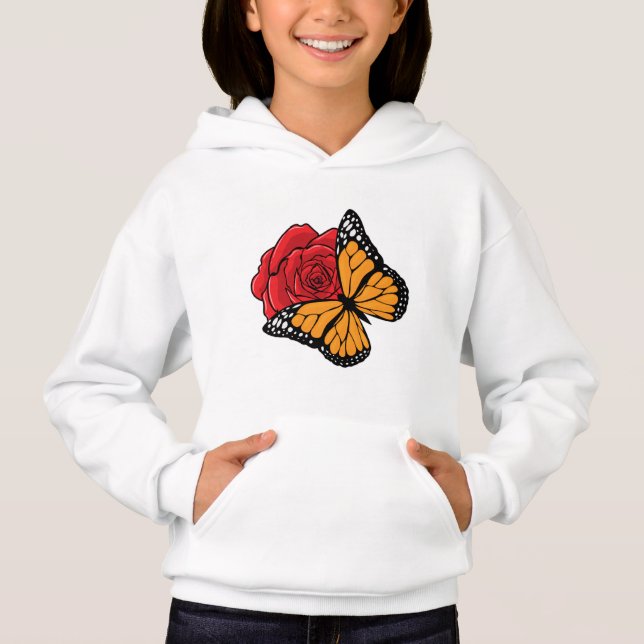 Camiseta Borboleta com Rosa (Frente)