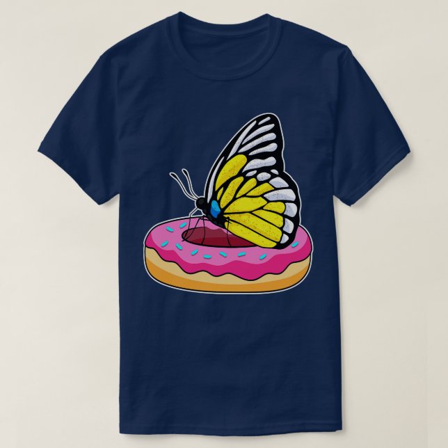 Camiseta Borboleta com Rosquinha 1 (Frente do Design)