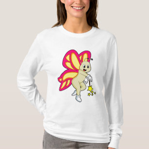Camiseta Borboleta como Mágica com varinha mágica