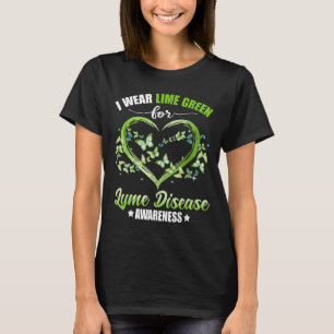Camiseta Borboleta Coração Eu Uso Verde Para Conscientizaçã